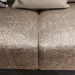 Leopard Jacquard L-Shape Sofa Set with Button Tufting Craftsmanship, Snake-Head Armrests & Braided Stainless Steel Legs